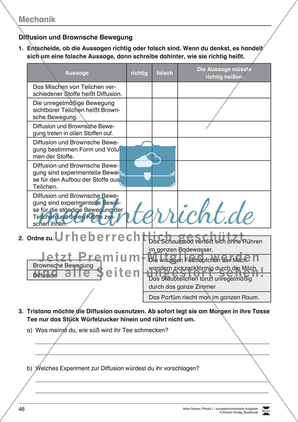 Diffusion und Brownsche Bewegung Preview 1