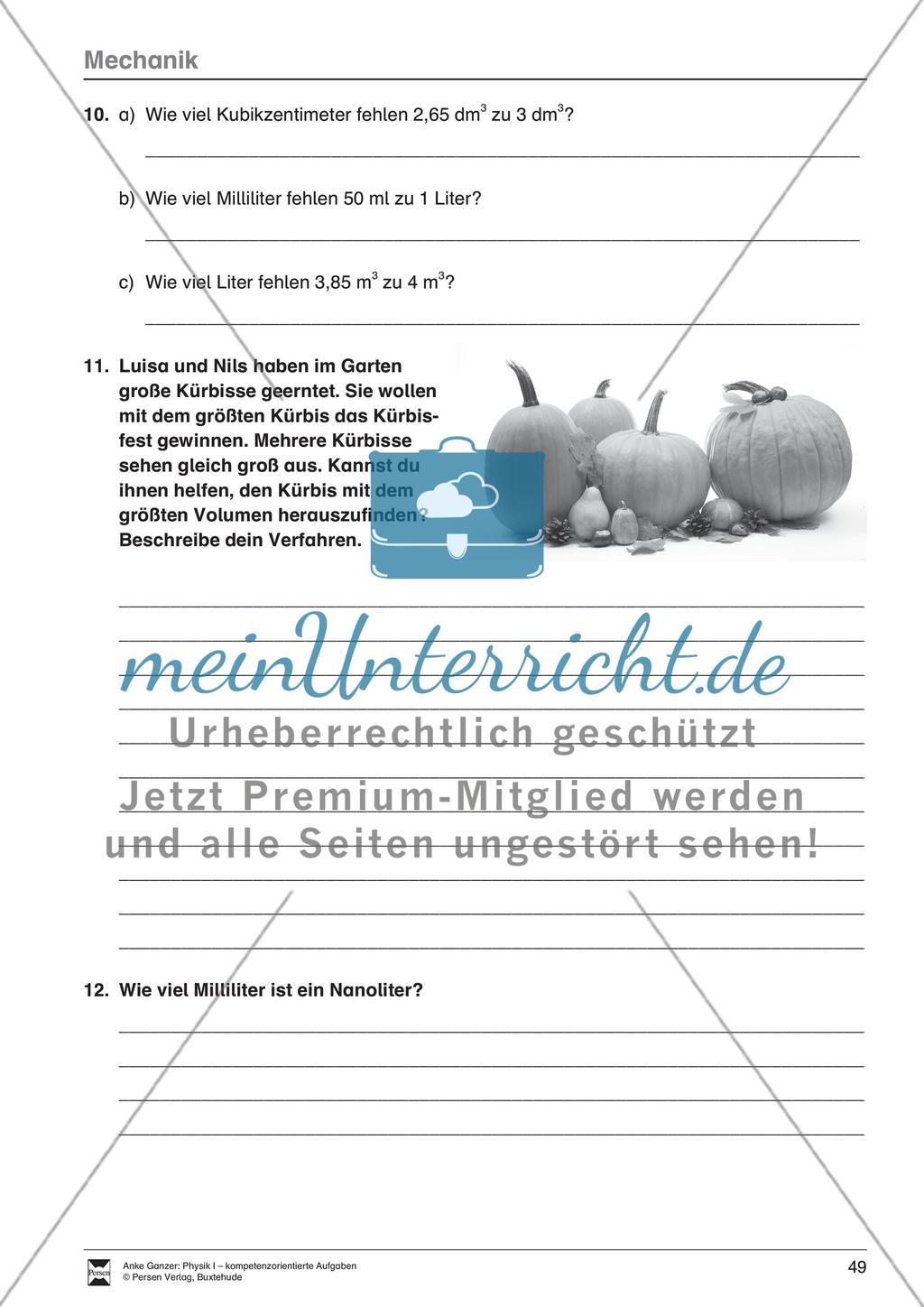 Das Volumen von Körpern Preview 3