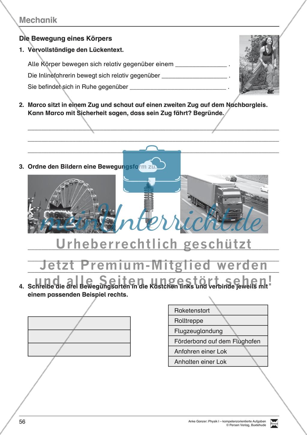 Die Bewegung eines Körpers Preview 1