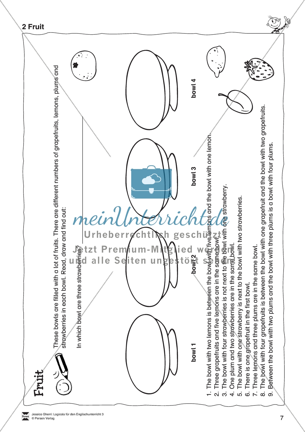 Fruit: Logicals. Worksheets and solutions Preview 1