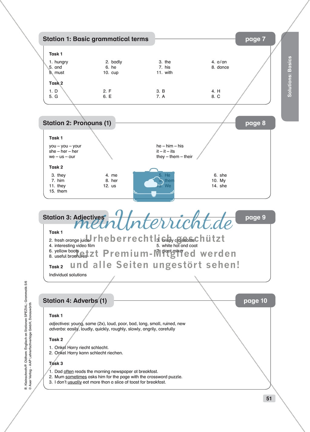 Grammar: pronouns. Worksheets and solutions Preview 3