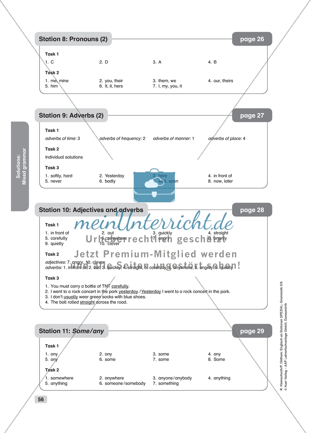Grammar: pronouns. Worksheets and solutions Preview 4