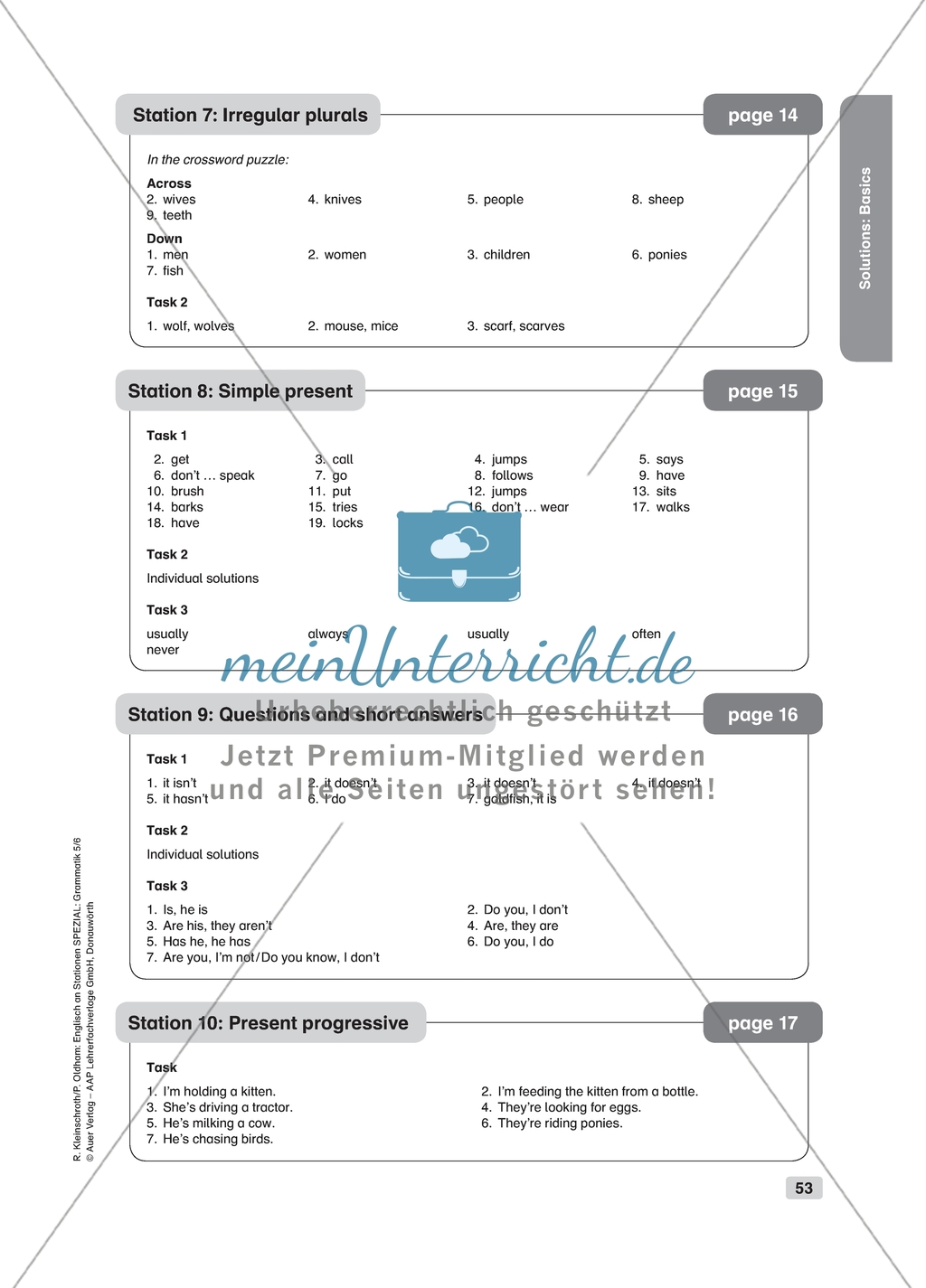 Grammar: present progressive. Worksheets and solutions Preview 2