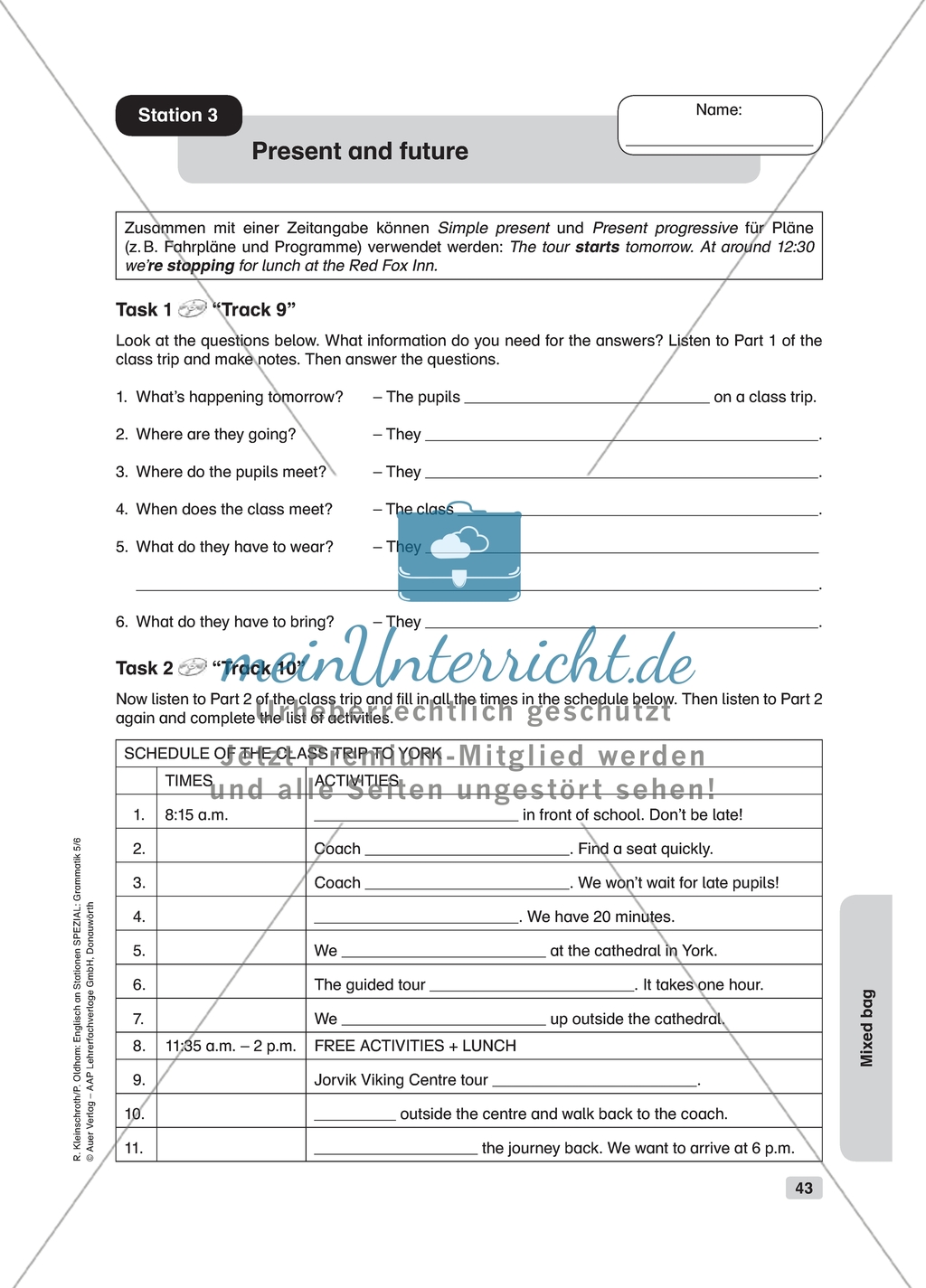 Grammar: present and future. Worksheets and solutions Preview 1