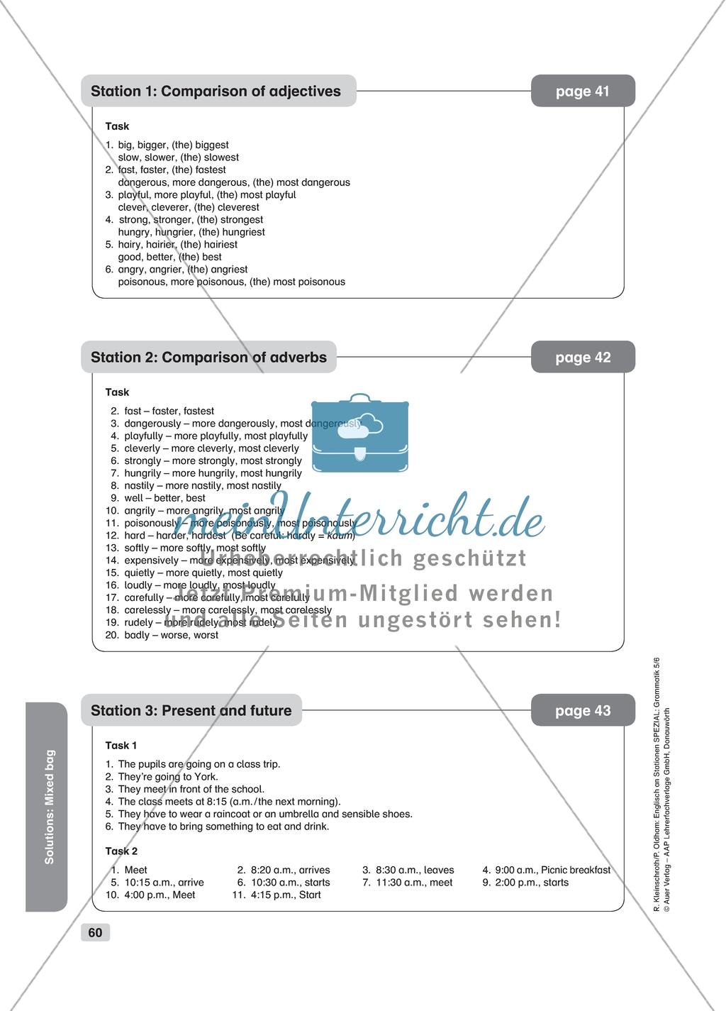 Grammar: present and future. Worksheets and solutions Preview 2