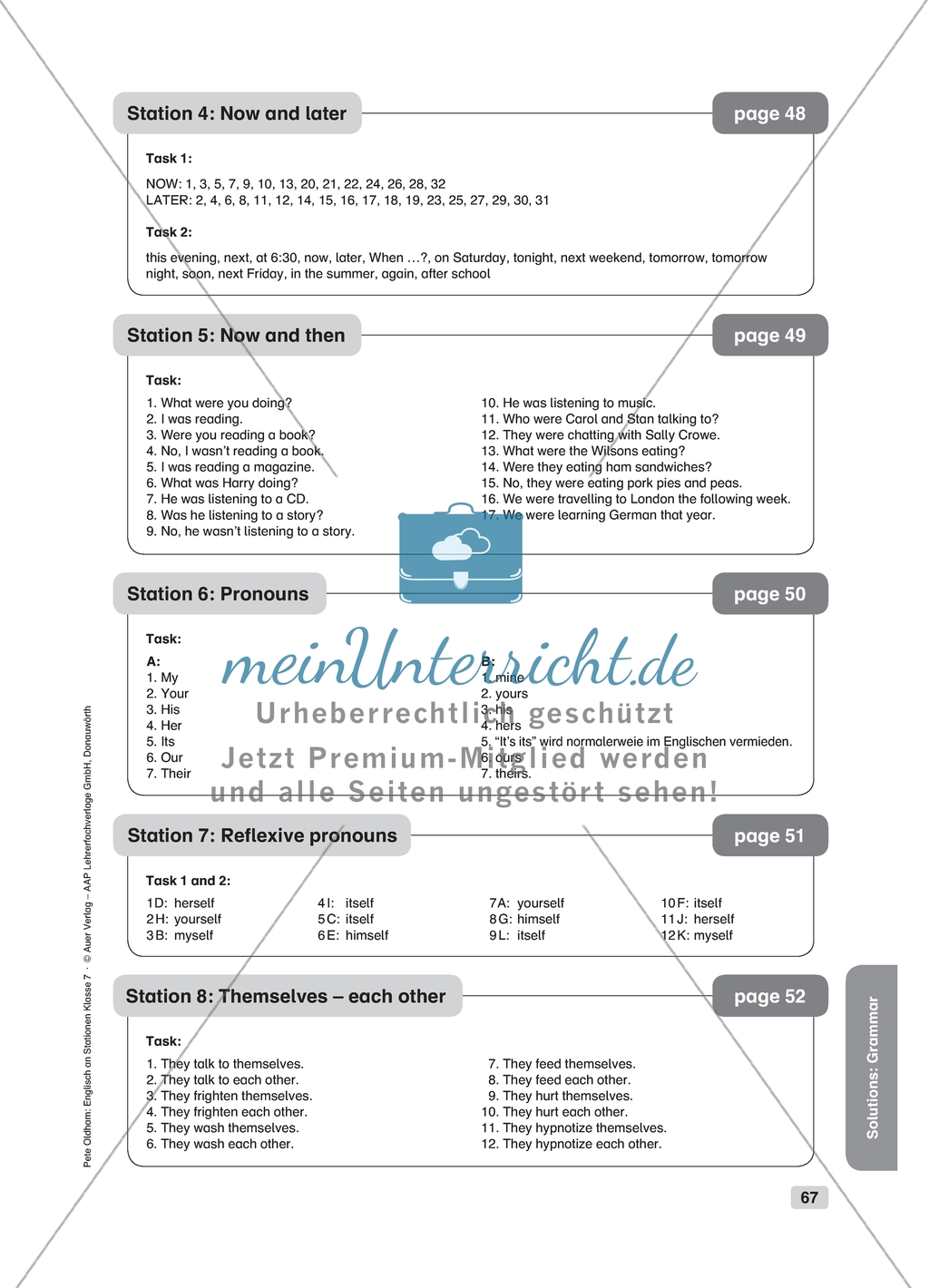 Grammar: now and later. Worksheet and solution Preview 2