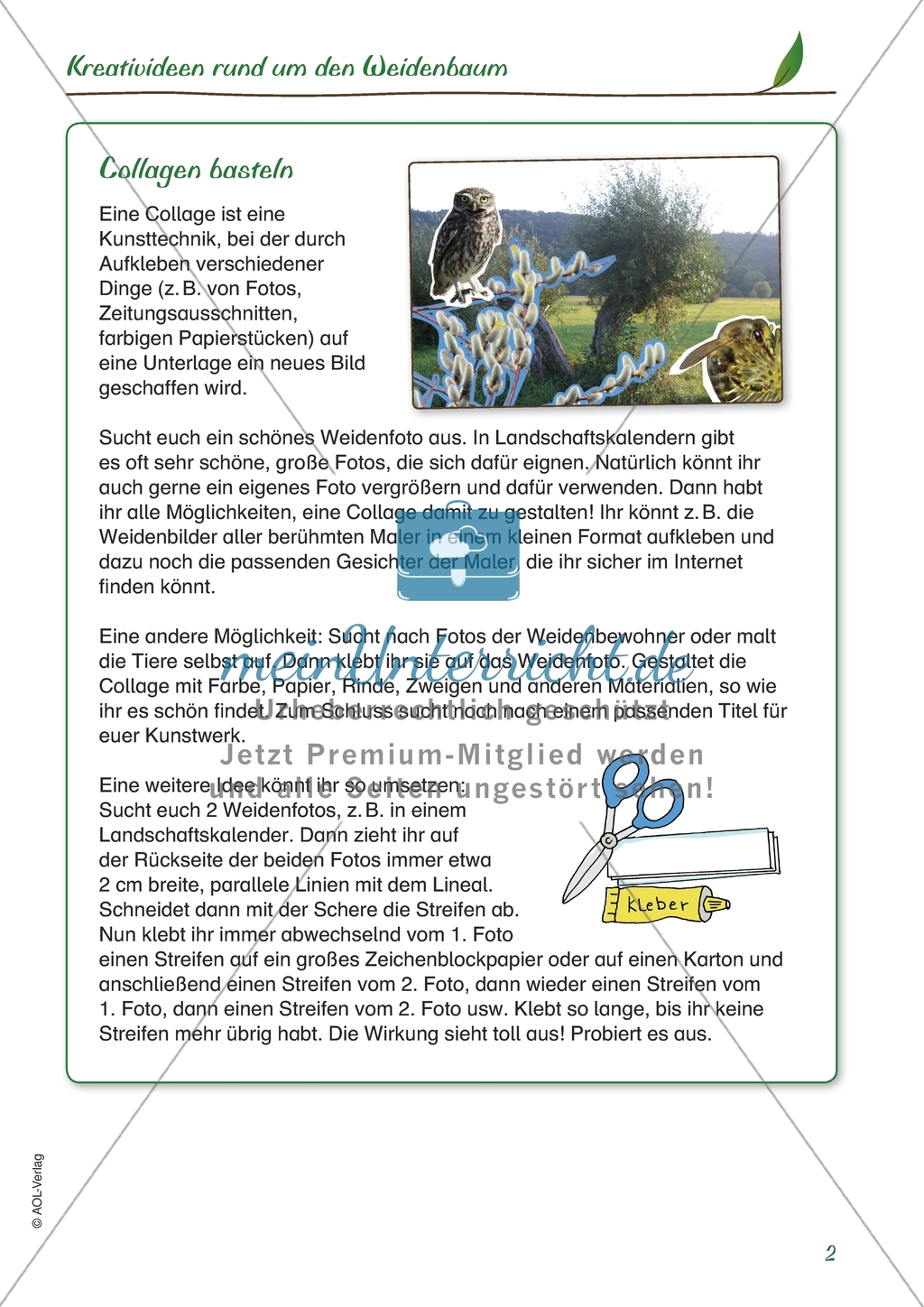 Kreativ rund um den Weidenbaum: Collagen Preview 1