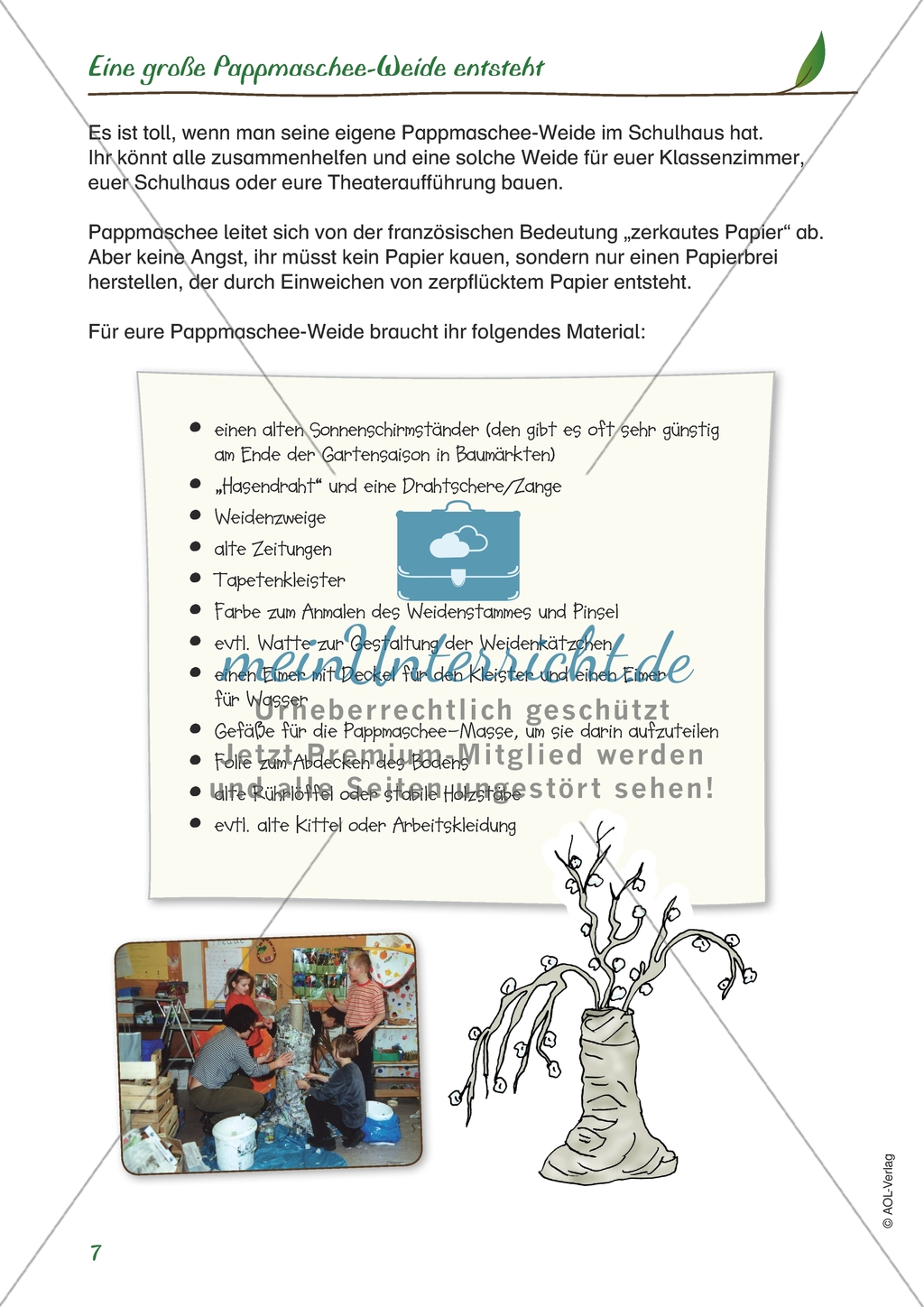 Kreativ rund um den Weidenbaum: Weide aus Pappmaschee Preview 2