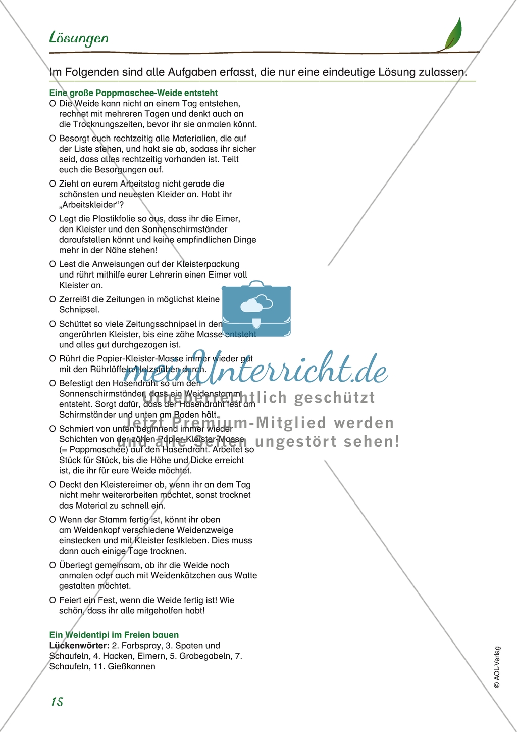 Kreativ rund um den Weidenbaum: Weide aus Pappmaschee Preview 4