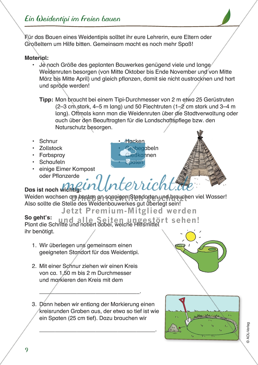 Kreativ rund um den Weidenbaum: Weidentipi Preview 2