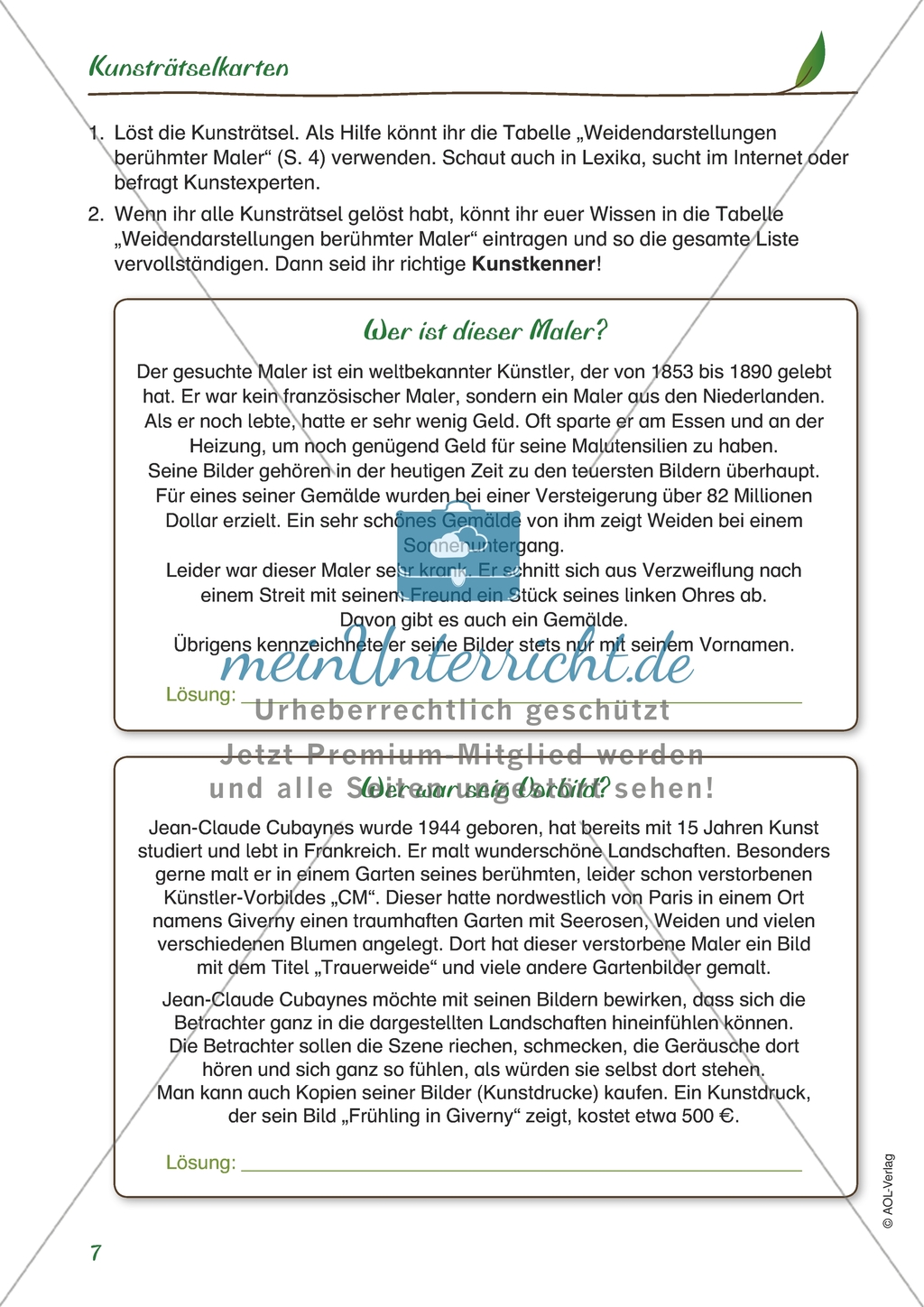 Weidenkünstler und Weidenausstellung: Weidendarstellungen berühmter Maler Preview 3