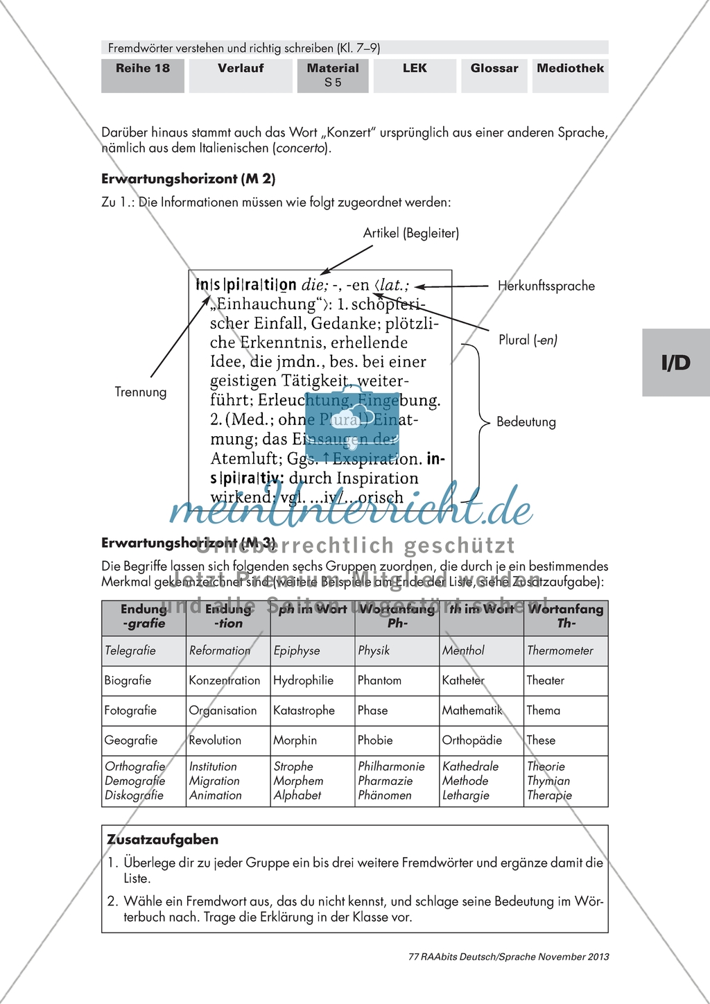 Fremdwörter an typischen Endungen erkennen und gruppieren Preview 3