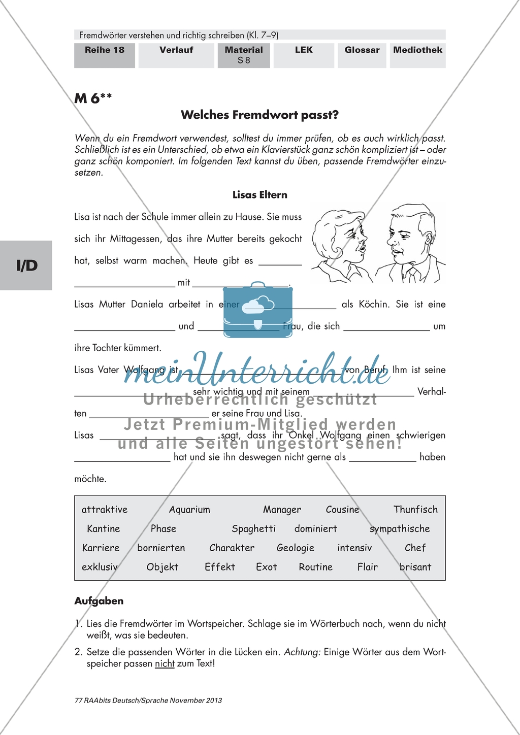Die Verwendung von leicht verwechselbaren Fremdwörtern üben Preview 1