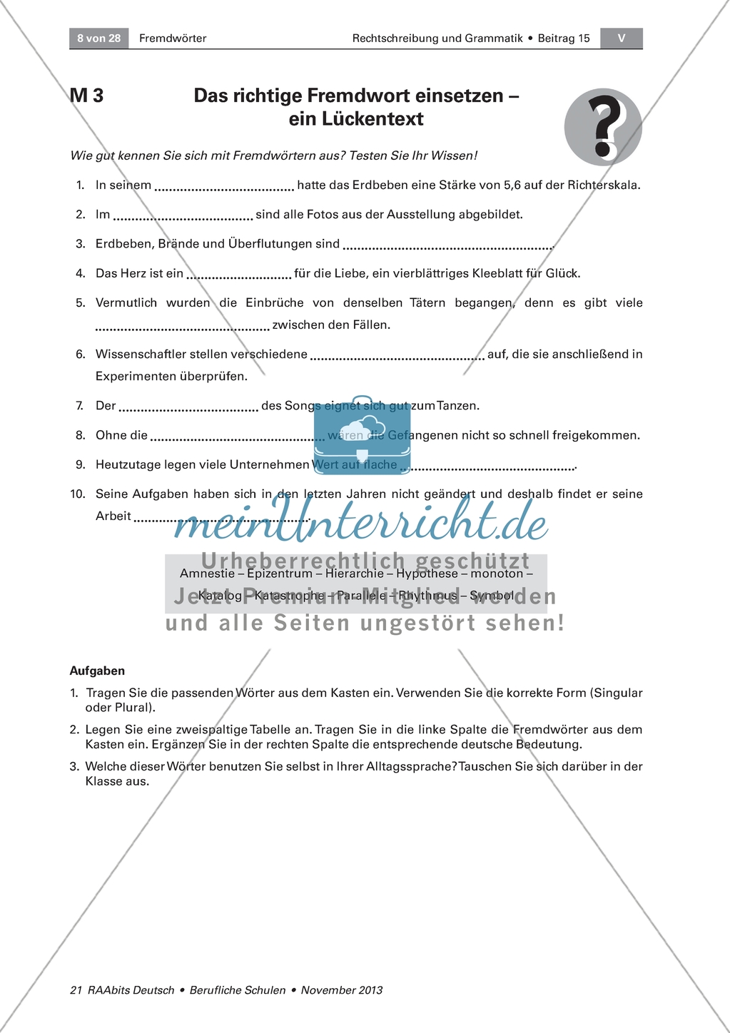 Fremdwörter aus dem Griechischen verstehen und richtig anwenden: Übersicht, Silbenrätsel und Lückentext Preview 3