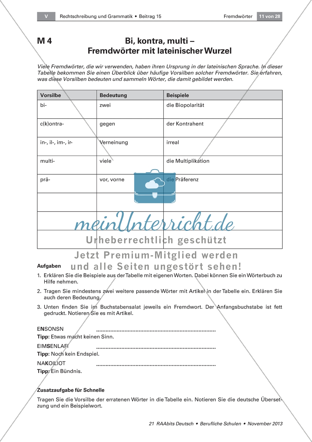 Fremdwörter aus dem Lateinischen verstehen und richtig anwenden: Multiple-Choice-Text und Untersuchen von Fußballerzitaten Preview 1