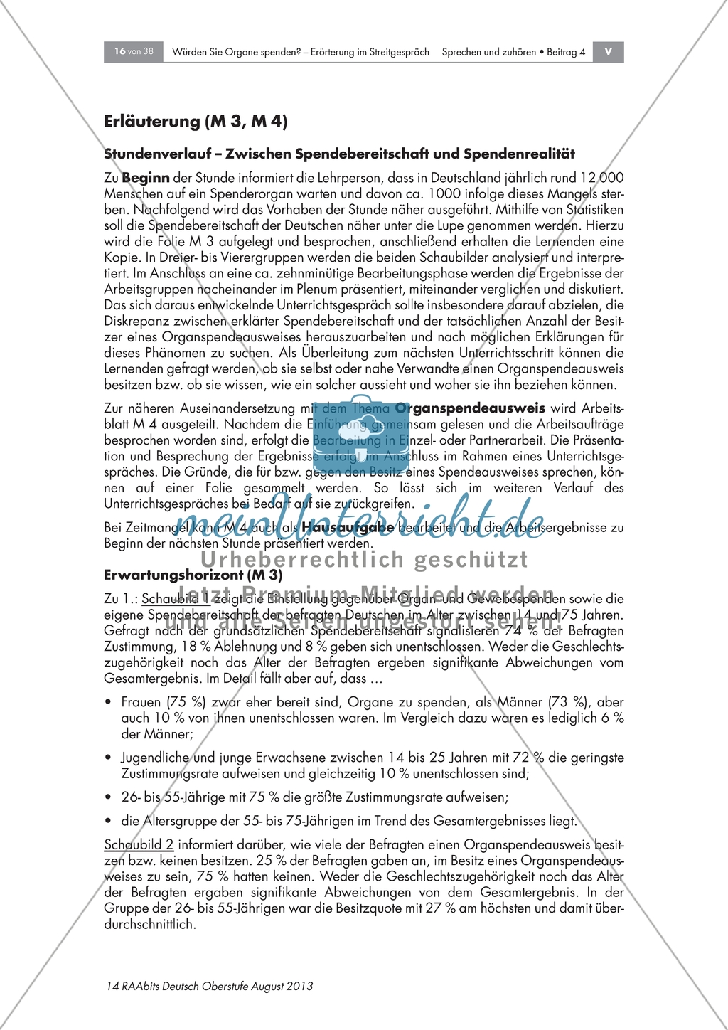 Organspende: Analyse von Schaubildern aus Deutschland und Organspendeausweisen Preview 5