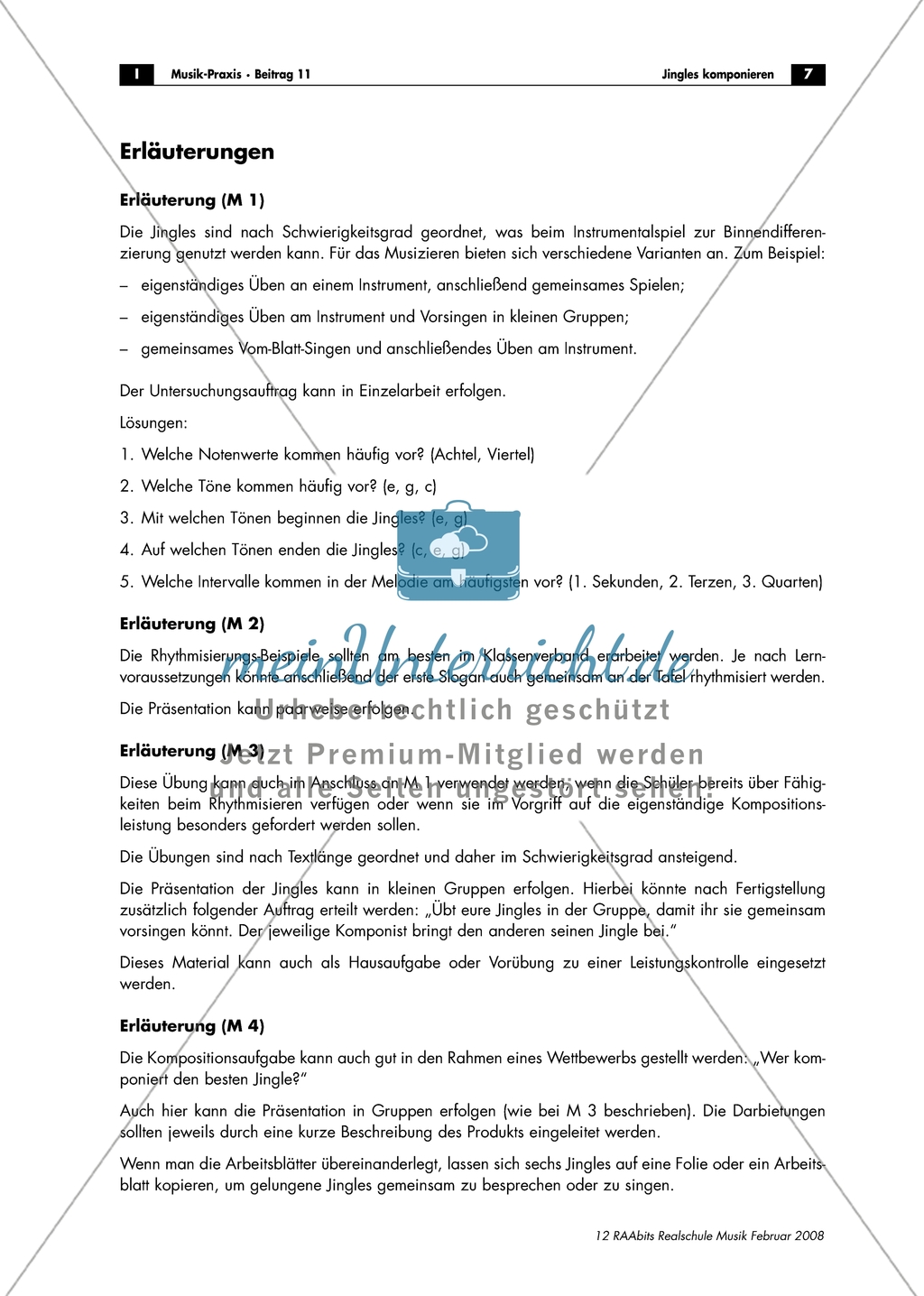 Welche Melodie passt zum Solgan? - Arbeitsblatt mit Informationstext und Aufgaben zur Erfindung von Melodien für Slogans. Preview 2
