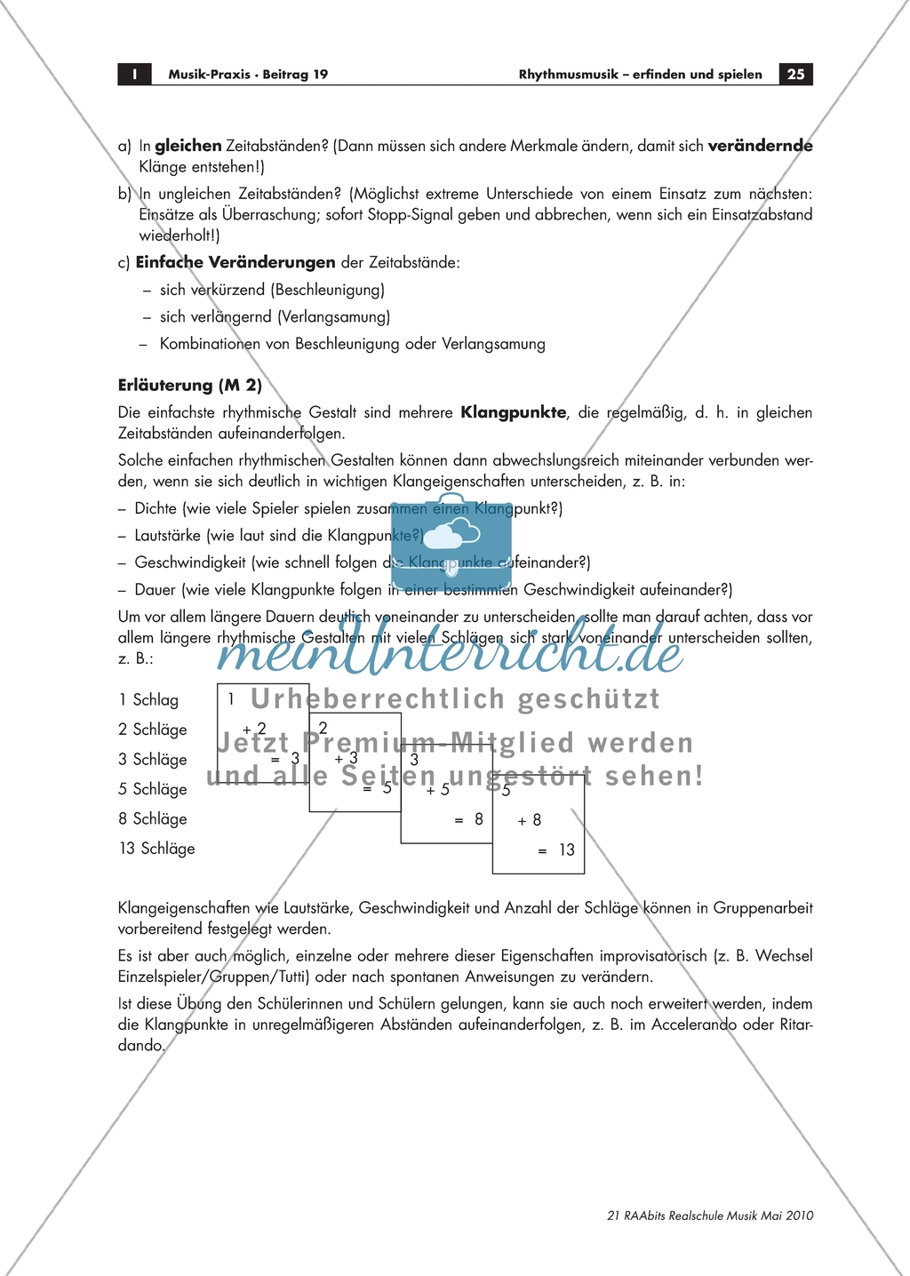 Erfindung von rhythmischen Gestalten- Arbeitsblätter mit Anregungen, Erläuterungen und Abbildungen zu verschiedenen Rhythmen. Preview 3