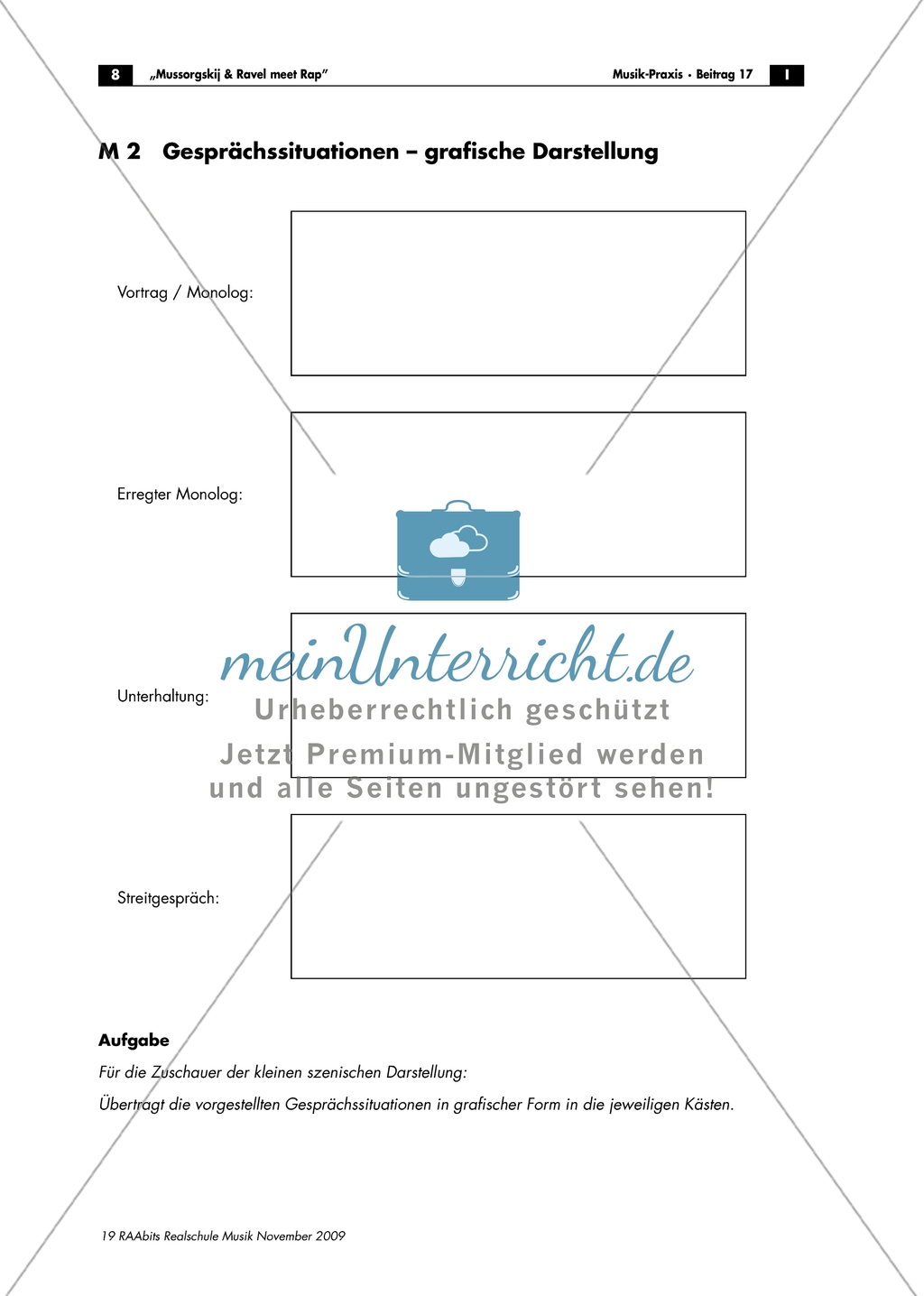 Gesprächssituationen - Vorlagen zur szenischen und zur grafischen Darstellung und Aufgaben Preview 2