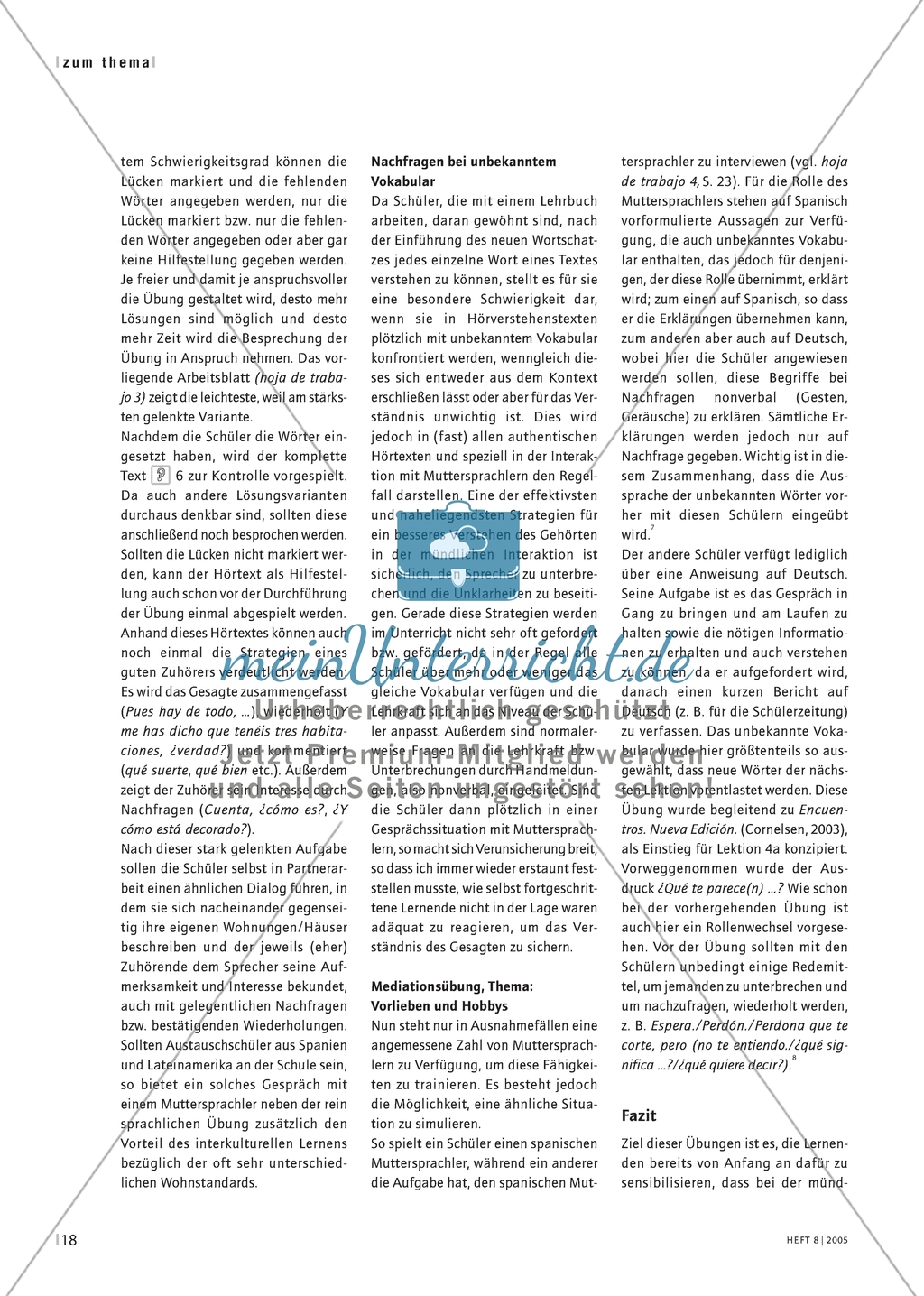 Hörverstehen in der mündlichen Interaktion - Übungen zu Redemitteln Preview 3
