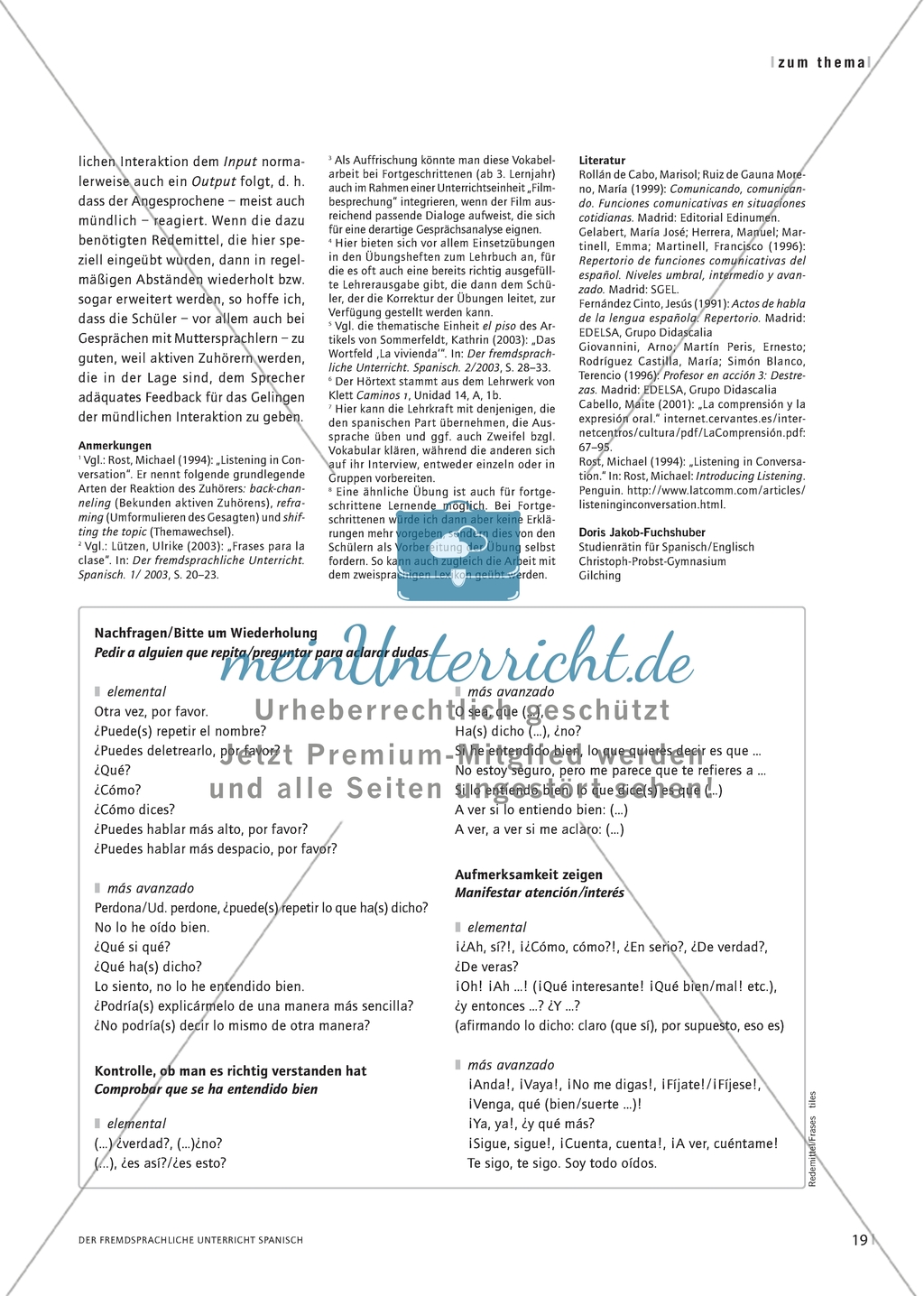 Hörverstehen in der mündlichen Interaktion - Übungen zu Redemitteln Preview 4