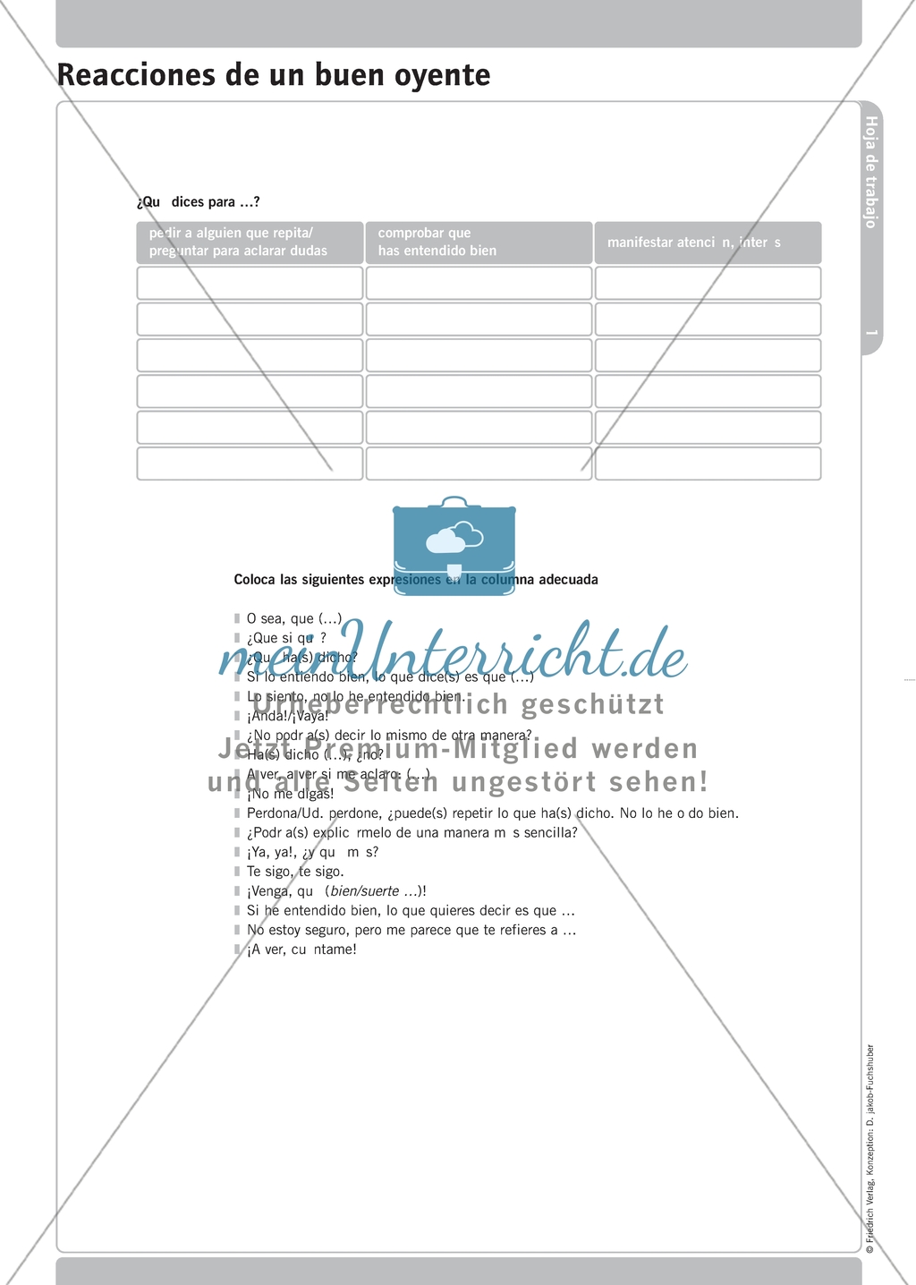 Hörverstehen in der mündlichen Interaktion - Übungen zu Redemitteln Preview 5