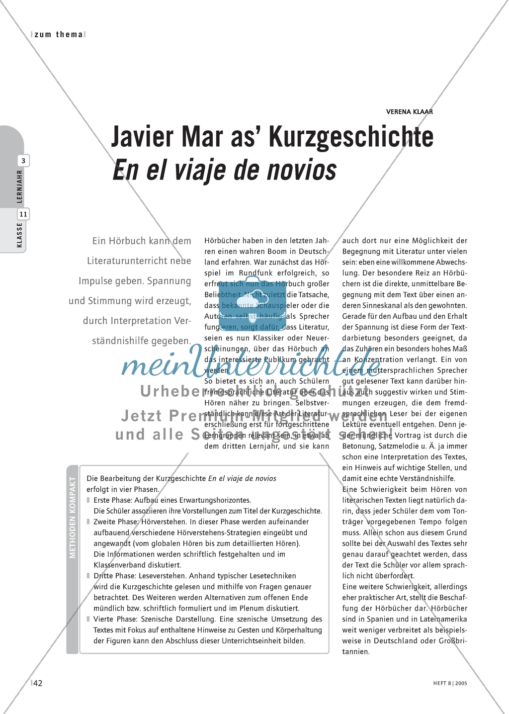 Javier Marías' Kurzgeschichte