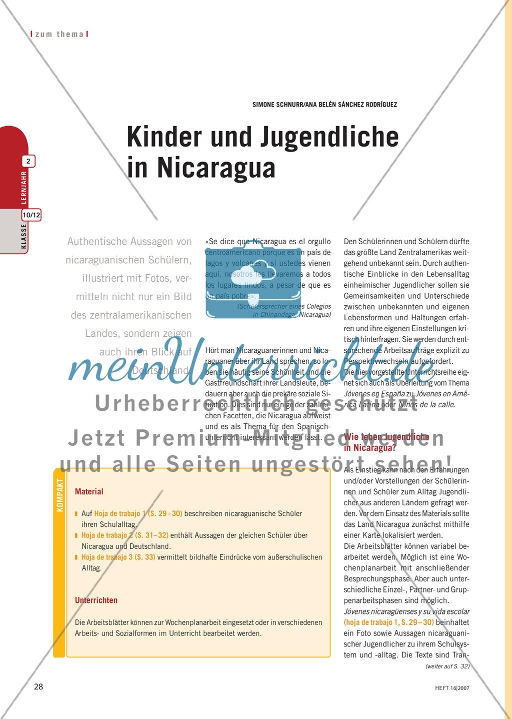 Kinder und Jugendliche in Nicaragua Preview 1