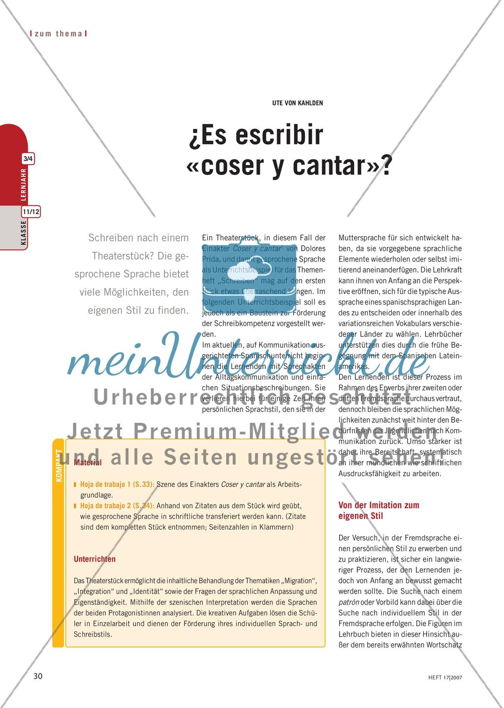 ¿Es escribir «coser y cantar»? Preview 1