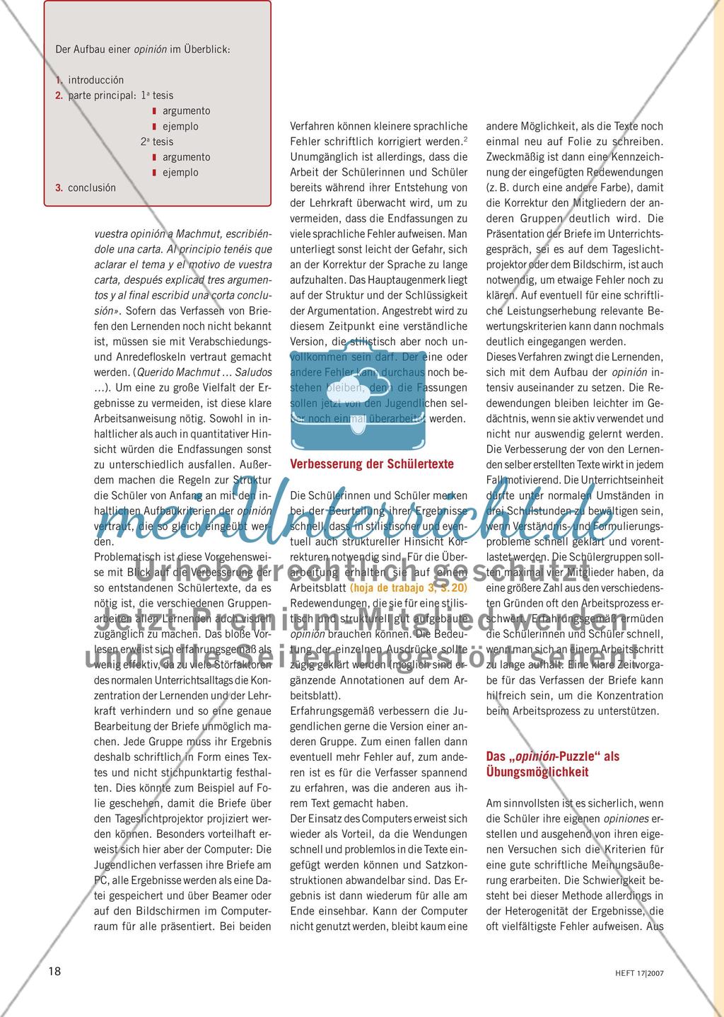 Un joven inmigrante acusa - Einführung in das Thema opinión Preview 3