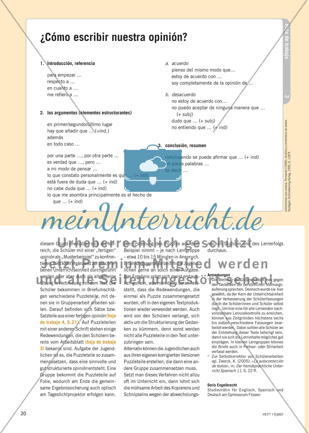 Un joven inmigrante acusa - Einführung in das Thema opinión Preview 5