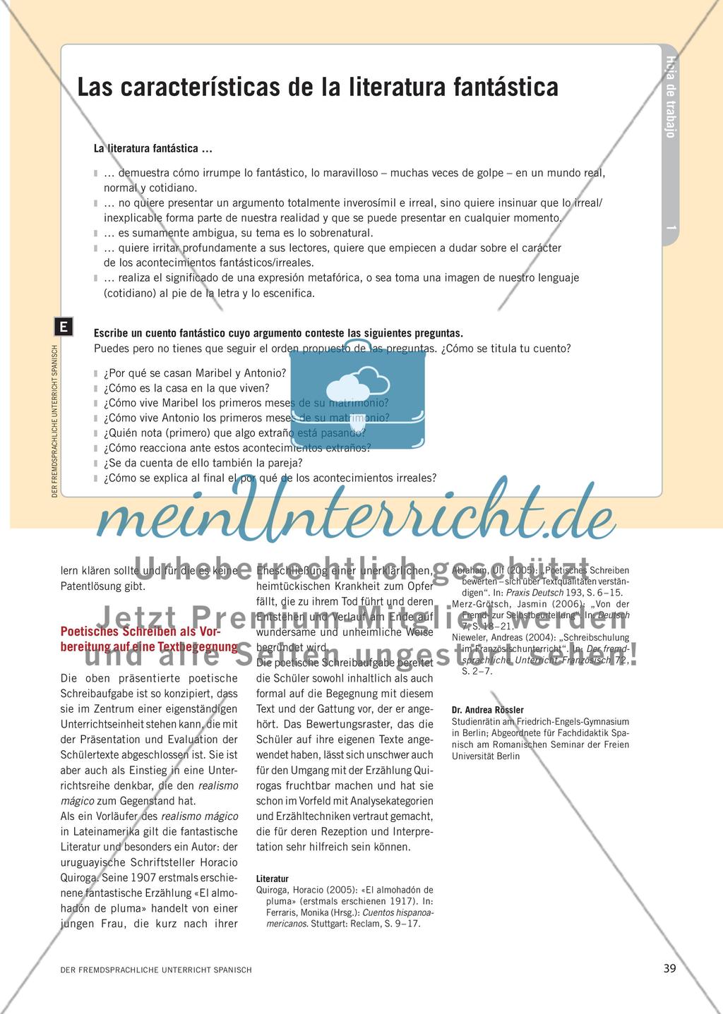 Poetisches Schreiben im Spanischunterricht Preview 4
