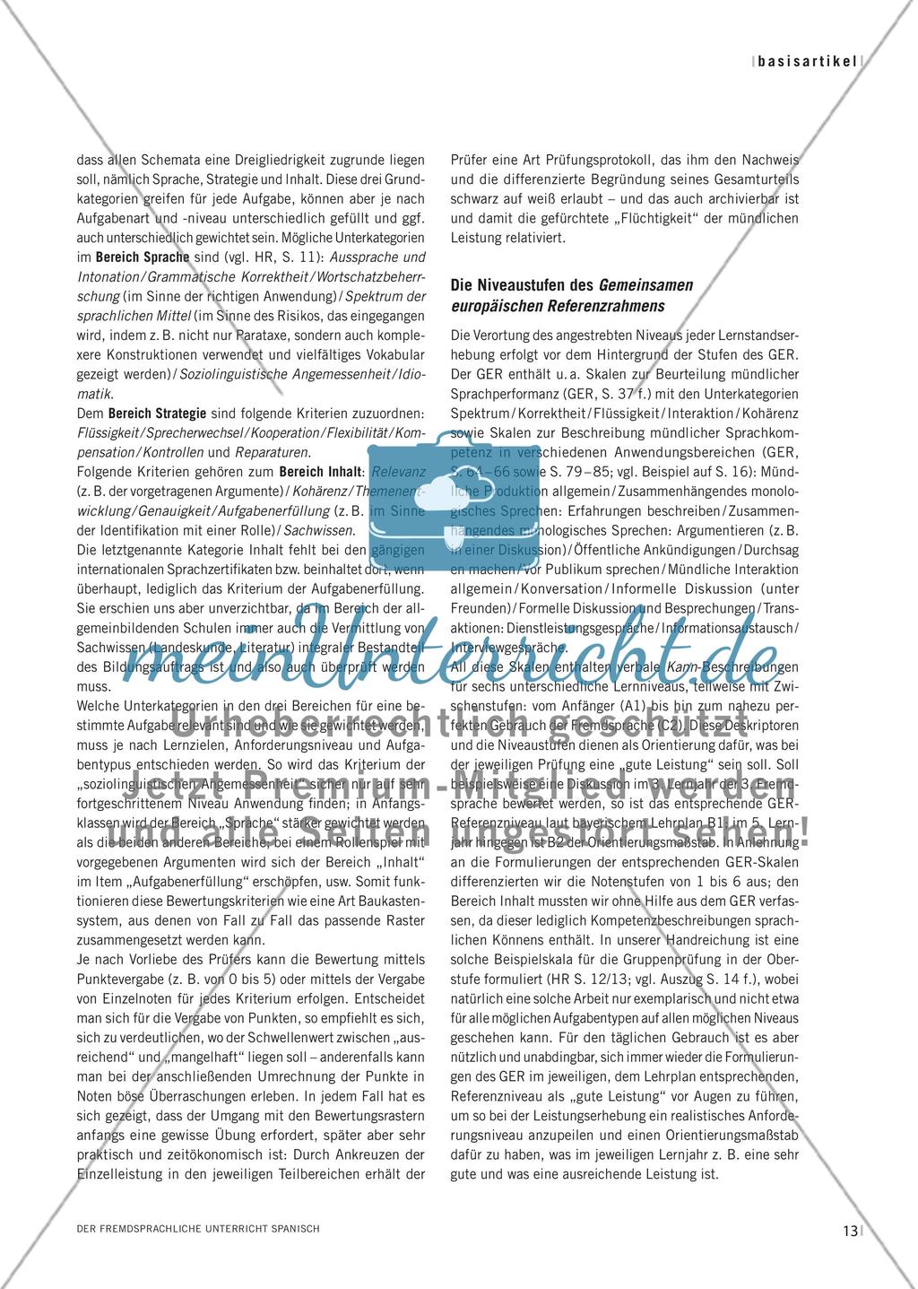 Kriterienorientierte Evaluation mündlicher Beiträge Preview 2