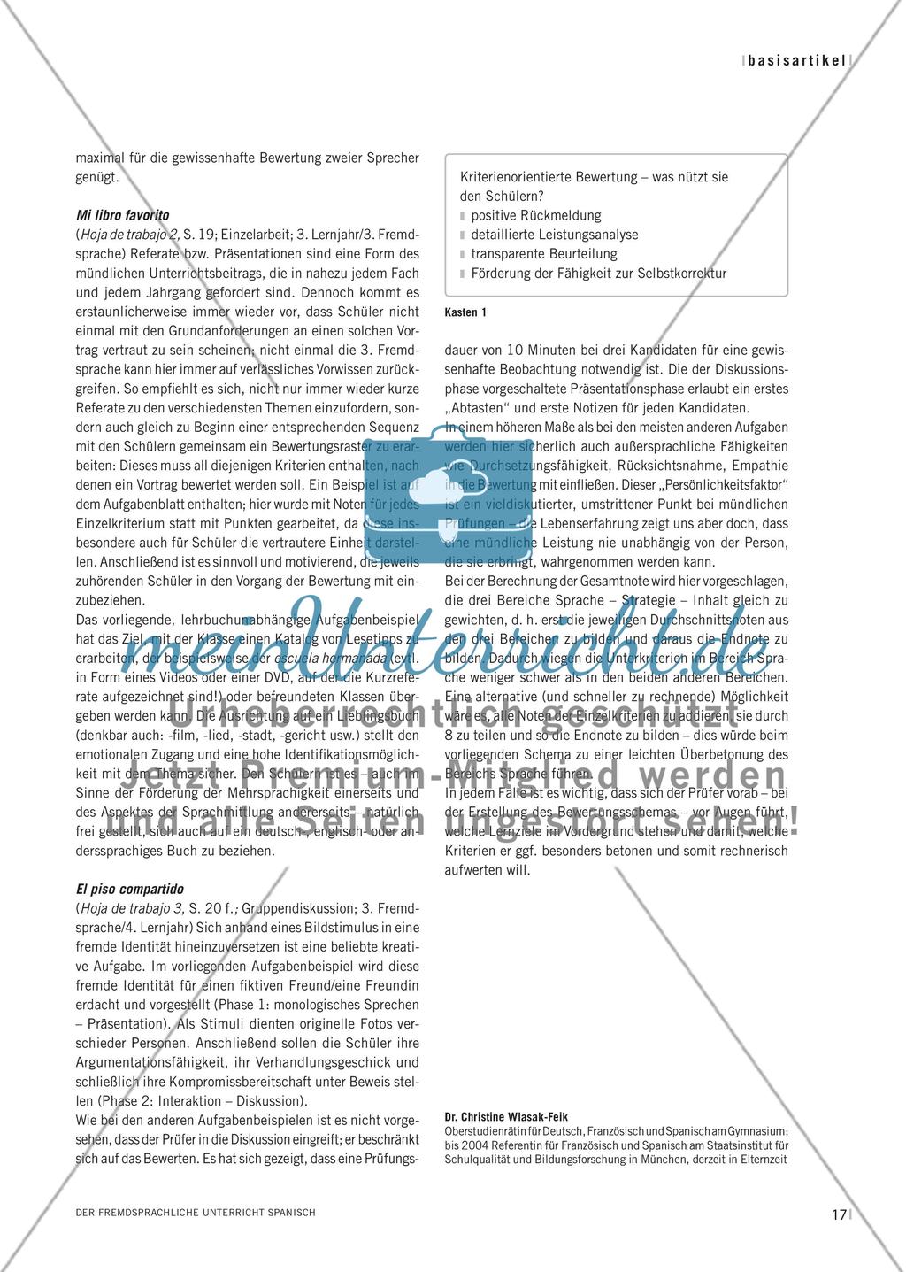 Kriterienorientierte Evaluation mündlicher Beiträge Preview 6