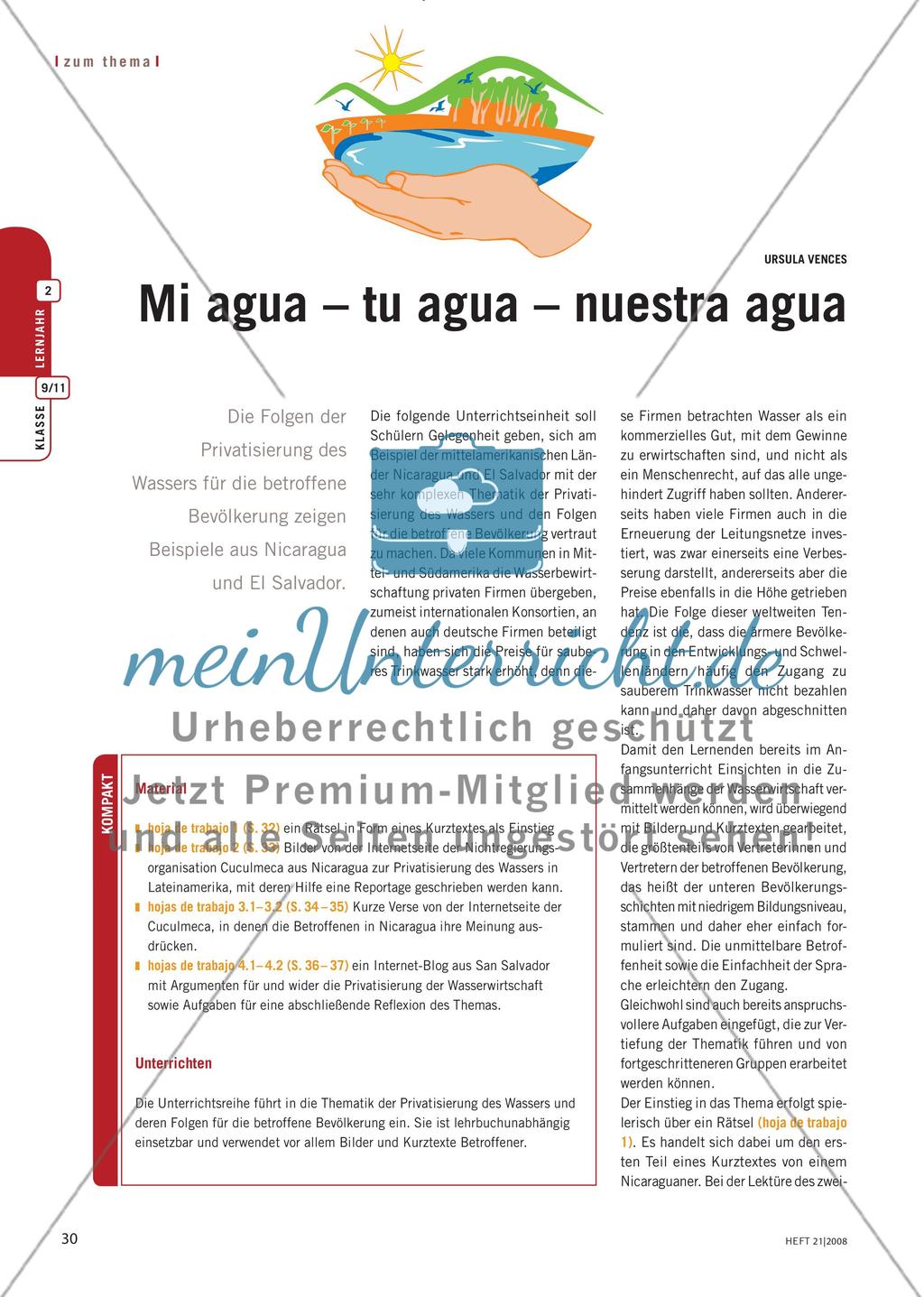 Mi agua – tu agua – nuestra agua - zur Privatisierung des Wassers in Lateinamerika Preview 1