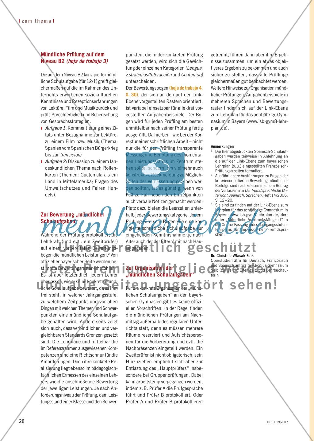 Mündliche Schulaufgaben - Der Referenzrahmen als Hilfe bei der Erstellung kalibrierter Aufgaben Preview 5