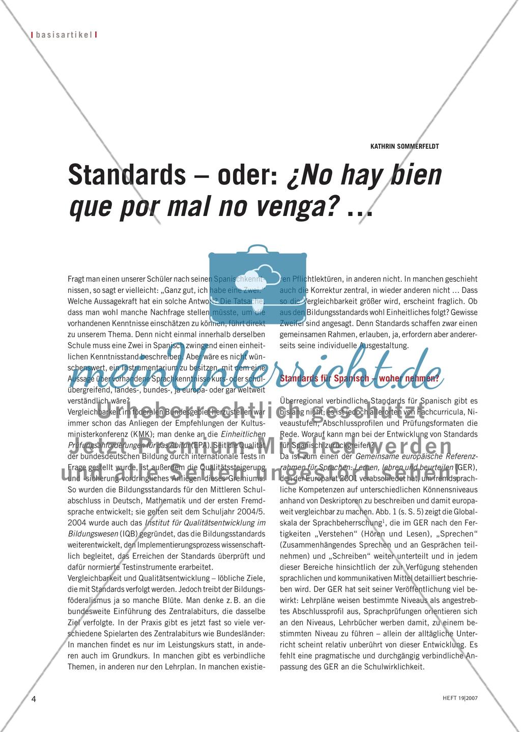 Standards – oder: ¿No hay bien que por mal no venga? … Preview 1
