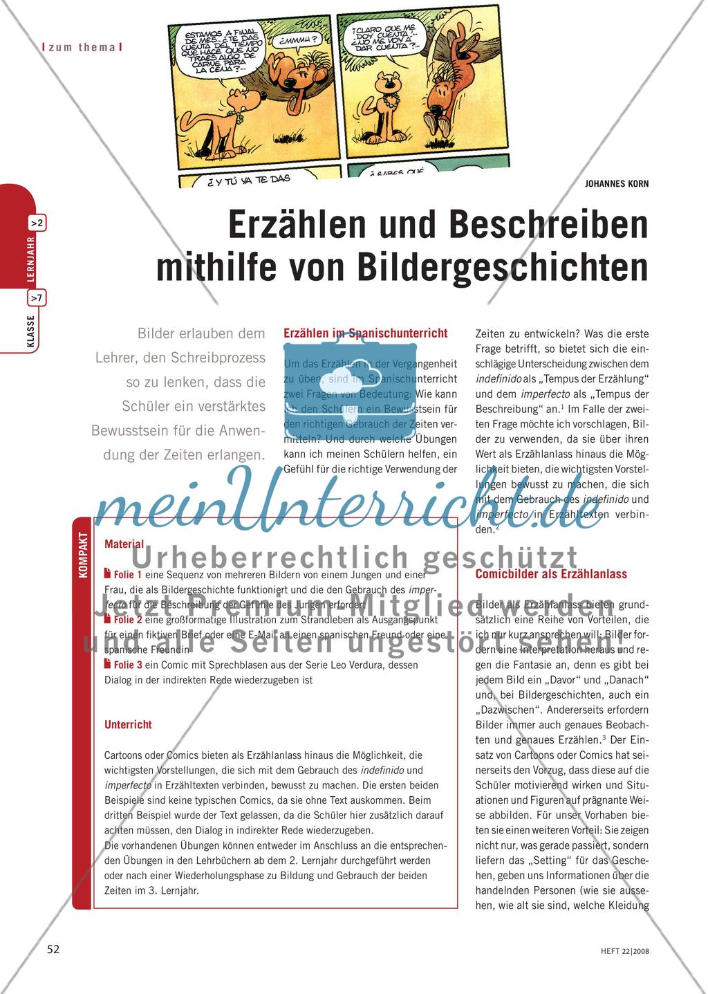 Erzählen und Beschreiben mit Hilfe von Comicbildern Preview 1