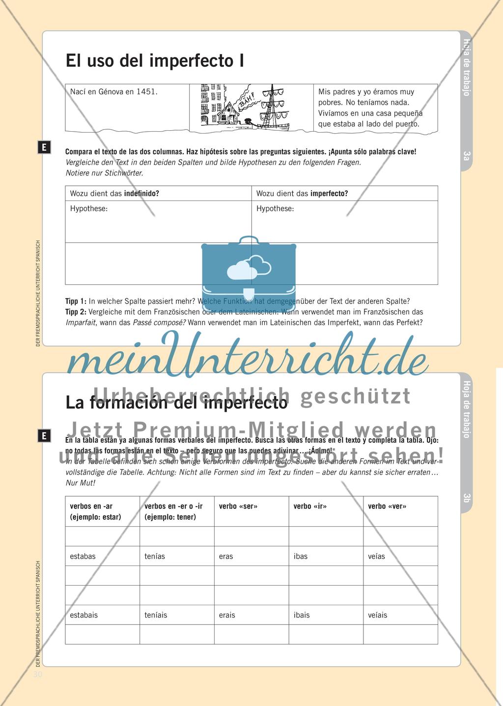 La vida de Cristóbal Colón - Erlernen von Formen und Verwendung des imperfecto und indefinido im Zusammenhang mit einer Bildergeschichte Preview 4