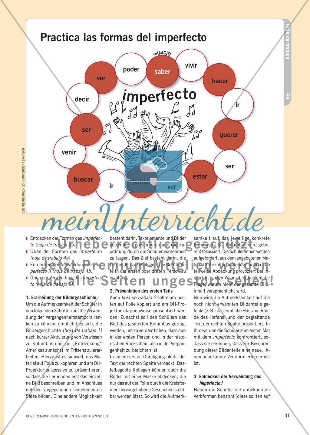 La vida de Cristóbal Colón - Erlernen von Formen und Verwendung des imperfecto und indefinido im Zusammenhang mit einer Bildergeschichte Preview 5