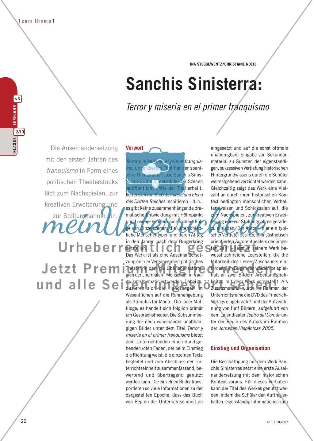 Sanchis Sinisterra: Terror y miseria en el primer franquismo Preview 1