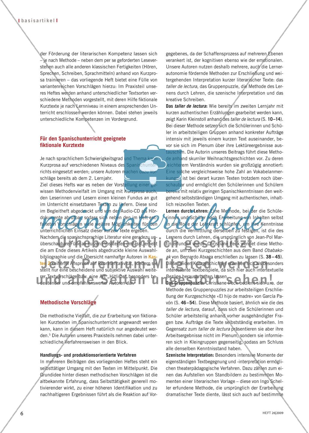 Wege der Begegnung mit fiktionalen Kurztexten Preview 3