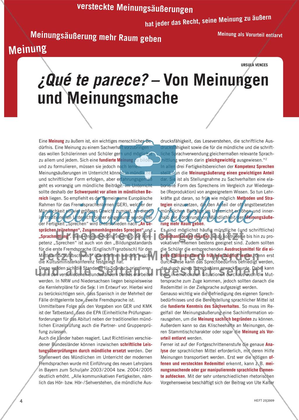 ¿Qué te parece? – Von Meinungen und Meinungsmache Preview 1