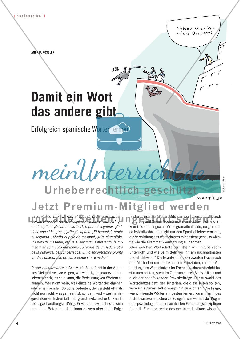 Damit ein Wort das andere gibt - Erfolgreich spanische Wörter lernen Preview 1