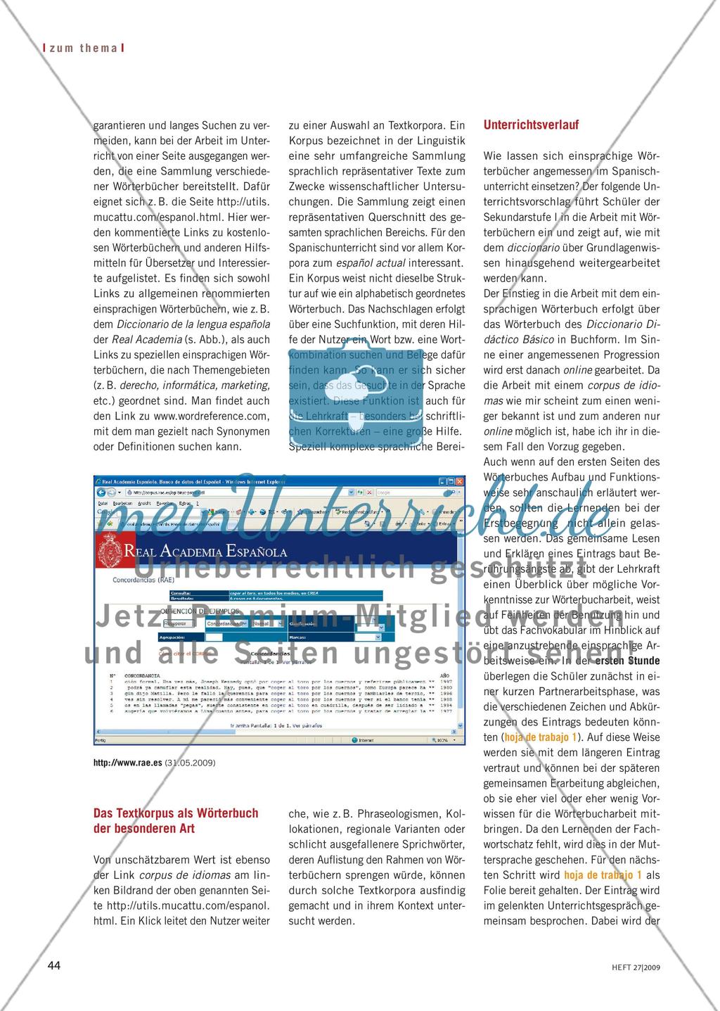 Trabajar con un diccionario monolingüe - Methodenkompetenz zur Nutzung einsprachiger Wörterbücher schulen Preview 3