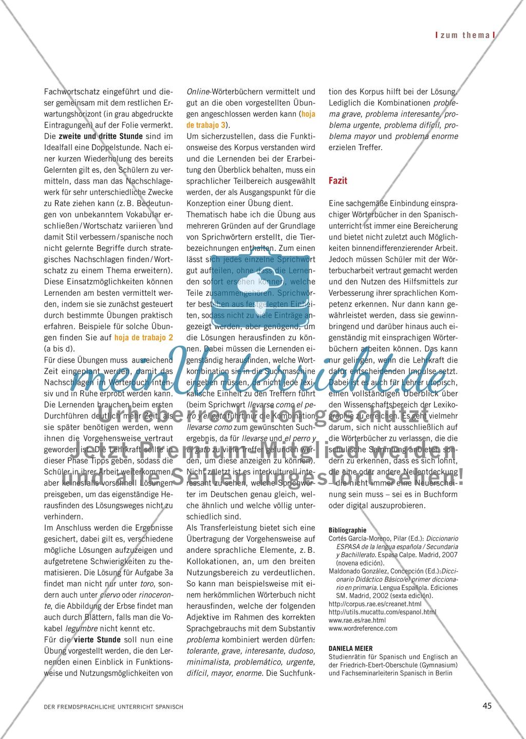 Trabajar con un diccionario monolingüe - Methodenkompetenz zur Nutzung einsprachiger Wörterbücher schulen Preview 4