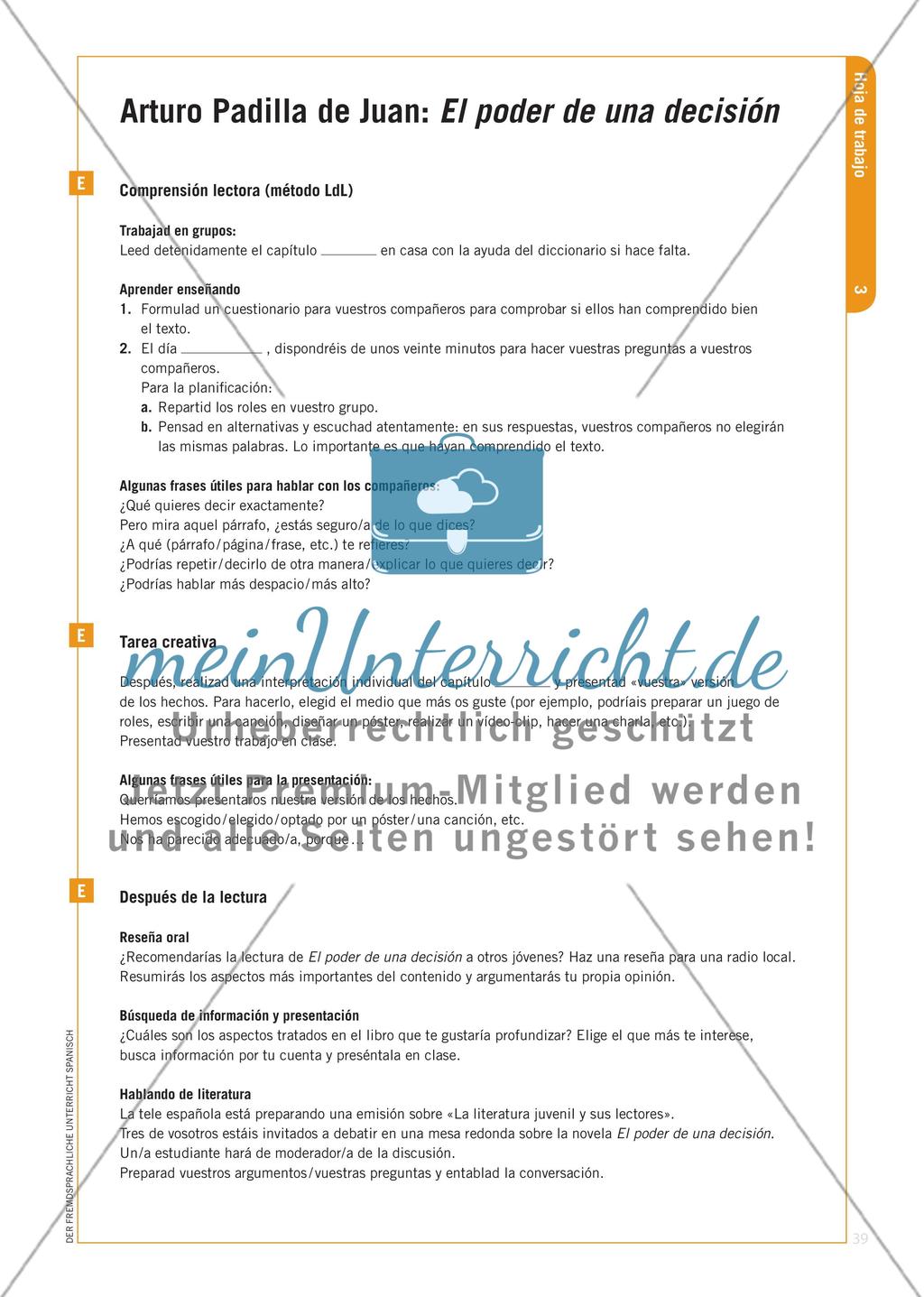 El poder de una decisión – Förderung der Mündlichkeit mit einem Roman Preview 8