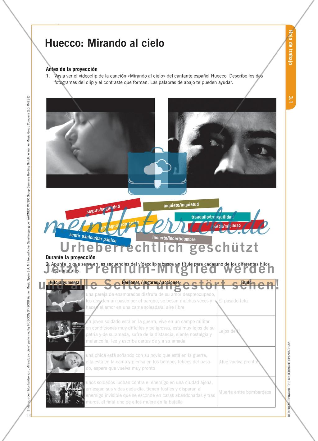 Kleine Kunstwerke – Musikvideoclips im Spanischunterricht Preview 7