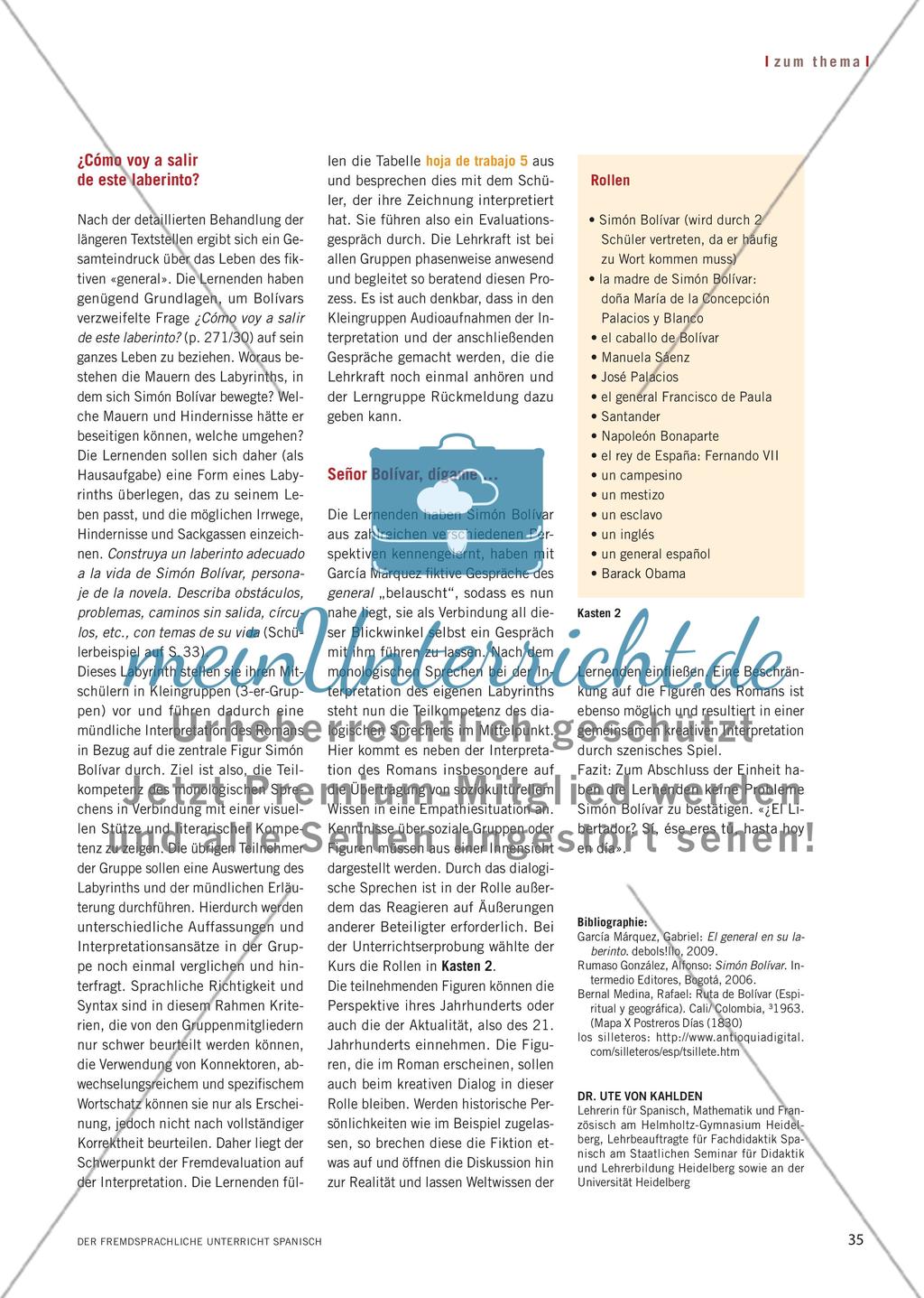 «El libertador, murmuró. (…)» ¡Pensar que ése soy yo! - Simón Bolívar aus der Feder von Gabriel García Márquez Preview 4