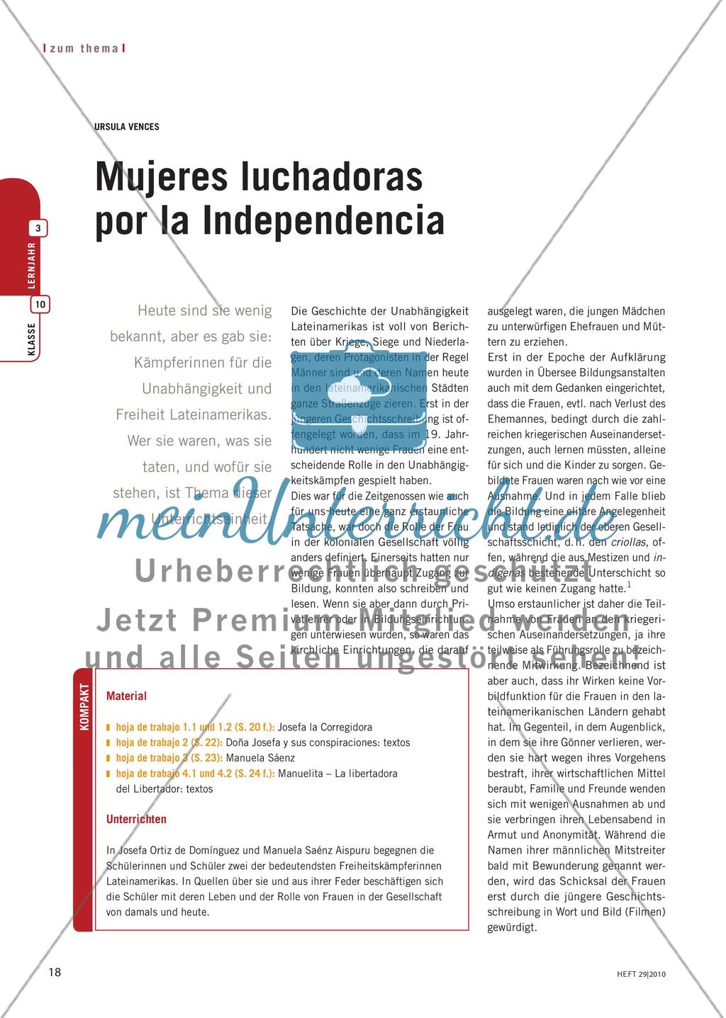 Mujeres luchadoras por la Independencia Preview 1